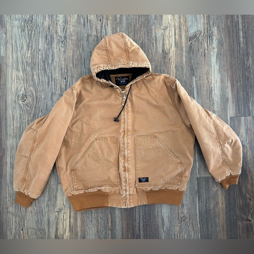 Walls Work Wear Brown Duck Canvas Jacket Mens XL 46-48 Distressed W35203KBW